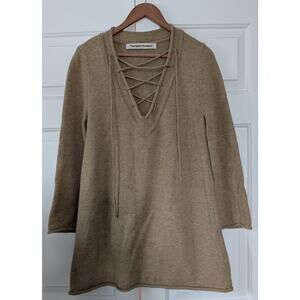 TheOpen Product Chestnut Wool Blend Tunic Sweater